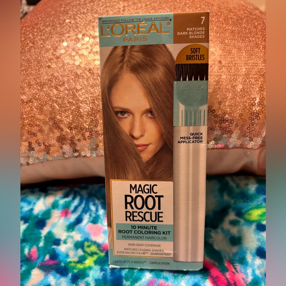 NWT L'Oreal Paris Magic Root Rescue 10 Min. Hair Color, Permanent 7 Dark Blonde